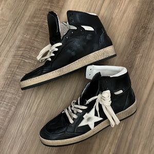 Golden Goose Sky Star Leather High-Top Sneakers